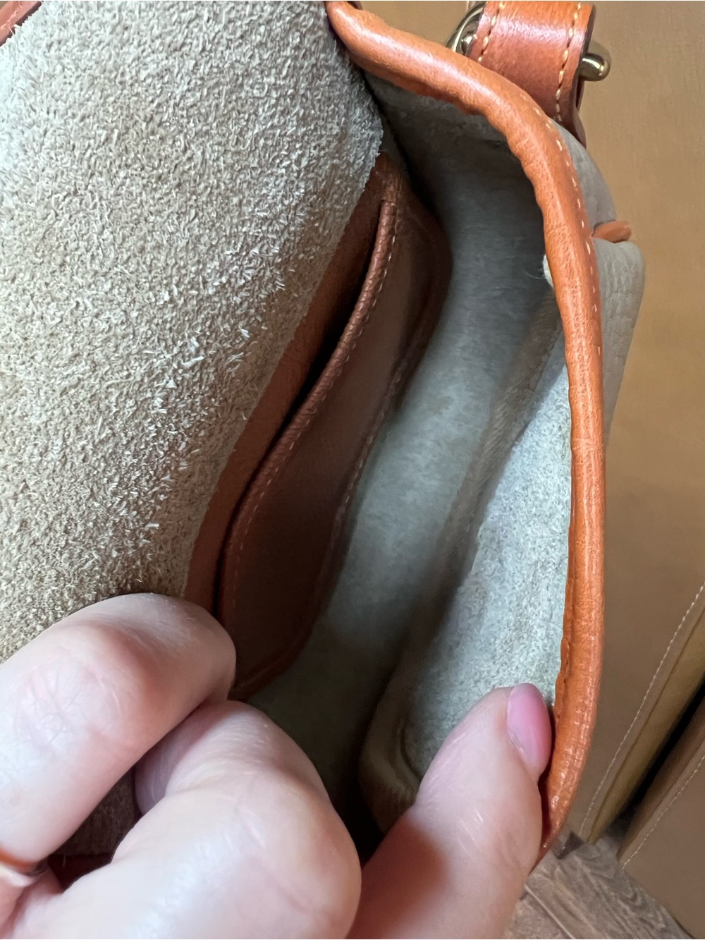 Vintage Dooney & Bourke AWL Duck Logo Mini Saddle Rare Crossbody Leather Bag - Picture 4 of 13
